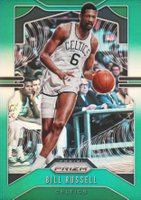 2019 Panini Prizm #21 Bill Russell Green Prizm Basketball Card