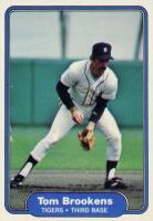 1982 Fleer #263 Tom Brookens Baseball Card