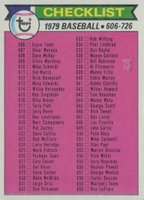 1979 Topps #669 Checklist (606-726) Baseball Card