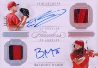 2022 Panini Flawless Dual Signature Patches #DSPRB Brandon Marsh/Reid Detmers Baseball Card