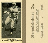 1916 Herpolsheimer Co. #105 Tom Long Baseball Card
