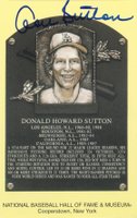 1999 Hall of Fame Autographs # Don Sutton Yellow HOF Plaque Baseball Card