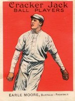 1914 Cracker Jack #124 Earle Moore Correct spell Earl Baseball Card
