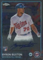 2015 Topps Chrome Autograph Rookies #AR-BBN Byron Buxton Magenta Print Plate 1/1 Baseball Card