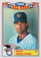 1989 Topps All-Star Glossy Set of 22 #3 Paul Molitor Baseball Card