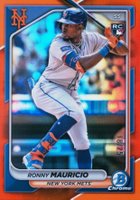 2024 Bowman Chrome #24 Ronny Mauricio Orange Refractor Baseball Card