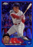 2023 Topps Chrome Update #USC174 Masataka Yoshida Blue Refractor Baseball Card