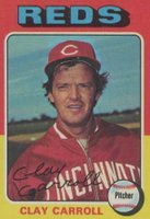 1975 Topps Mini #345 Clay Carroll Baseball Card