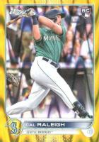 2022 Topps Chrome Sonic #149 Cal Raleigh Gold Raywave Refractor Baseball Card