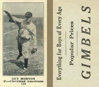 1916 Gimbels #128 Guy Morton Baseball Card