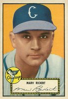 1952 Topps #50 Marv Rickert Red Back Baseball Card