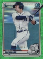 2020 Bowman Draft #BD121 Spencer Torkelson Chrome-Green Refractor Baseball Card