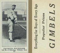 1916 Gimbels #62 Jacques Fournier Baseball Card
