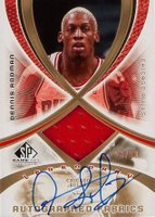 2005 SP Game Used Legendary Fabrics #ALF-DR Dennis Rodman Autograph Basketball Card