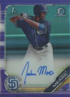 2019 Bowman Draft Chrome Draft Picks Autograph #CDAJM Joshua Mears Purple Refractor Baseball Card