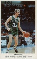 1987 Merchante Spanish Stickers #140 Larry Bird Basketball Card