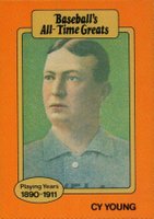 1987 Baseball's All-Time Greats # Cy Young Orange Baseball Card