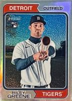 2023 Topps Heritage #48 Riley Greene Chrome-Refractor Baseball Card