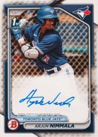 2024 Bowman Paper Prospect Autographs #AN Arjun Nimmala Baseball Card