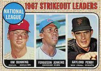 1968 Topps #11 N.L. Strikeout Leaders Baseball Card
