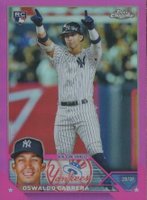 2023 Topps Chrome #69 Oswaldo Cabrera Pink Refractor Baseball Card
