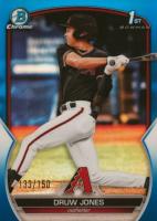 2023 Bowman Chrome Prospects #BCP25 Druw Jones Blue Refractor Baseball Card