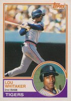 1983 Topps #509 Lou Whitaker Baseball Card