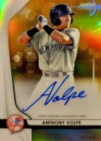 2020 Bowman Sterling Prospect Autographs #AV Anthony Volpe Gold Refractor Baseball Card