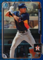 2015 Bowman Chrome Prospects #BCP41 Carlos Correa Blue Refractor Baseball Card