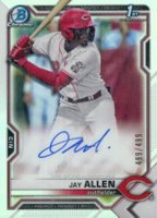 2021 Bowman Draft Chrome Draft Pick Autographs #CDAJA Jay Allen Refractor Baseball Card