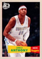 2007 Topps #15 Carmelo Anthony 1957-58 Variation Basketball Card