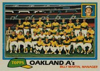 1981 Topps #671 Oakland A's Baseball Card