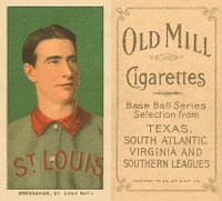1909 White Borders Old Mill #51 Roger Bresnahan Portrait Baseball Card
