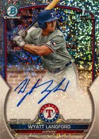 2023 Bowman Draft Chrome Prospect Autograph #CDAWL Wyatt Langford Sparkle Refractor Baseball Card