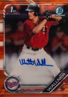 2019 Bowman Draft Chrome Draft Picks Autograph #CDAMW Matt Wallner Orange Refractor Baseball Card