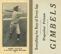 1916 Gimbels #99 John Lavan Baseball Card