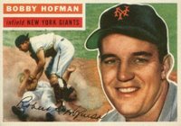 1956 Topps #28 Bobby Hofman White Back Baseball Card