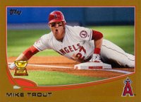 2013 Topps #27 Mike Trout Mini-Gold Baseball Card
