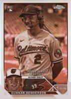 2023 Topps Chrome Update #USC208 Gunnar Henderson Sepia Refractor Baseball Card