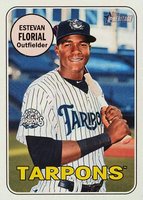 2018 Topps Heritage Minor League #94 Estevan Florial Pinstripe Jersey Baseball Card