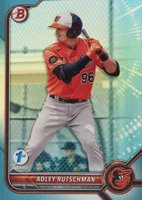 2022 Bowman 1st Edition #BPPF29 Adley Rutschman Sky Blue Foil Baseball Card