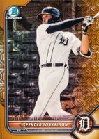 2022 Bowman Mega Box Chrome #6 Spencer Torkelson Gold Refractor Baseball Card