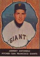 1958 Hires Root Beer #50 Johnny Antonelli No Tab Baseball Card