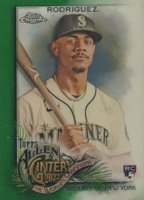 2022 Topps Allen & Ginter Chrome #269 Julio Rodriguez Green Refractor Baseball Card