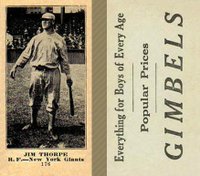 1916 Gimbels #176 Jim Thorpe Baseball Card