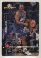 1999 Upper Deck MVP #111 Anfernee Hardaway Gold Script Basketball Card