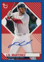 2021 Topps Brooklyn Collection Autograph #JM J.D. Martinez Blue Baseball Card