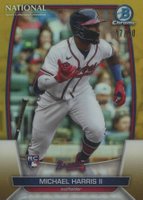 2023 Bowman Chrome National #5 Michael Harris II Gold Baseball Card