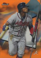 2020 Finest #25 Ronald Acuna Jr. Orange Refractor Baseball Card