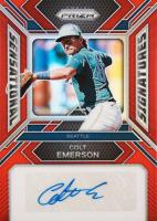 2024 Panini Prizm Sensational Signatures #SSCE Colt Emerson Red Prizm Baseball Card